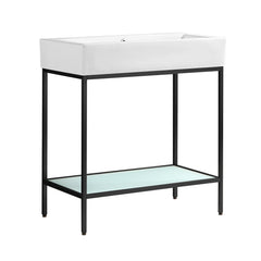 Swiss Madison Pierre 32 Single, Freestanding, Open Shelf, Metal Frame Bathroom Vanity - SM-BV72 - The Home Selection