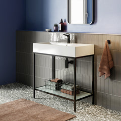 Swiss Madison Pierre 32 Single, Freestanding, Open Shelf, Metal Frame Bathroom Vanity - SM-BV72 - The Home Selection