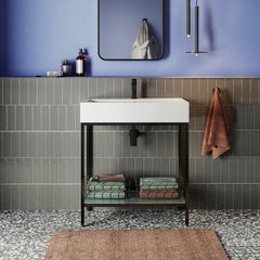 Swiss Madison Pierre 32 Single, Freestanding, Open Shelf, Metal Frame Bathroom Vanity - SM-BV72 - The Home Selection