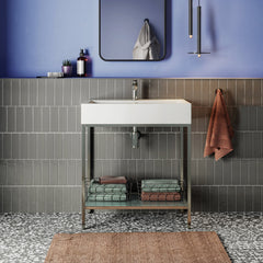 Swiss Madison Pierre 32 Single, Freestanding, Open Shelf, Metal Frame Bathroom Vanity - SM-BV72 - The Home Selection