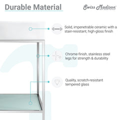 Swiss Madison Pierre 32 Single, Freestanding, Open Shelf, Metal Frame Bathroom Vanity - SM-BV72 - The Home Selection