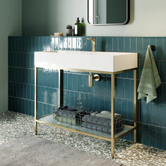 Swiss Madison Pierre 40 Single, Freestanding, Open Shelf, Metal Frame Bathroom Vanity - SM-BV73 - The Home Selection