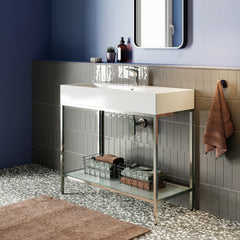 Swiss Madison Pierre 40 Single, Freestanding, Open Shelf, Metal Frame Bathroom Vanity - SM-BV73 - The Home Selection