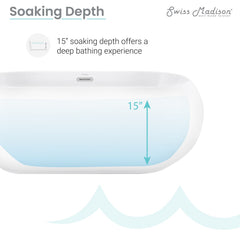 Swiss Madison Plaisir 63" Freestanding Bathtub - SM-FB577 - The Home Selection