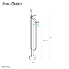 Swiss Madison Plaisir Freestanding Bathtub Faucet in Chrome - SM-FF10C - The Home Selection