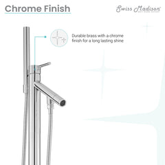 Swiss Madison Plaisir Freestanding Bathtub Faucet in Chrome - SM-FF10C - The Home Selection