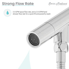 Swiss Madison Plaisir Freestanding Bathtub Faucet in Chrome - SM-FF10C - The Home Selection
