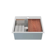 Swiss Madison Ravi Single Basin 25 x 22 Topmount Kitchen Workstation Sink - SM-KT769 - The Home Selection