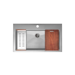 Swiss Madison Ravi Single Basin 33 x 22 Topmount Kitchen Workstation Sink - SM-KT777 - The Home Selection