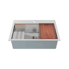 Swiss Madison Ravi Single Basin 33 x 22 Topmount Kitchen Workstation Sink - SM-KT777 - The Home Selection
