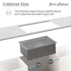 Swiss Madison Rivage 30 x 19 Single Basin Undermount Kitchen Workstation Sink - SM-KU748 - The Home Selection