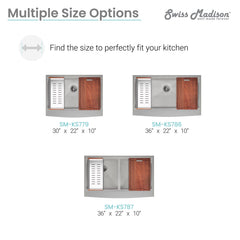 Swiss Madison Rivage 30 x 22 Single Basin Apron Kitchen Workstation Sink - SM-KS779 - The Home Selection