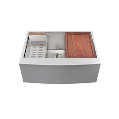 Swiss Madison Rivage 30 x 22 Single Basin Apron Kitchen Workstation Sink - SM-KS779 - The Home Selection