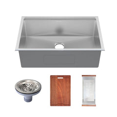Swiss Madison Rivage 32 x 19 Single Basin Undermount Kitchen Workstation Sink - SM-KU749 - The Home Selection