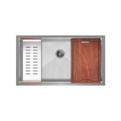 Swiss Madison Rivage 33 x 19 Single Basin Undermount Kitchen Workstation Sink - SM-KU750 - The Home Selection