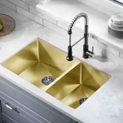 Swiss Madison Rivage 33" x 20" Dual Basin, Undermount Kitchen Sink - SM-KU725 - The Home Selection