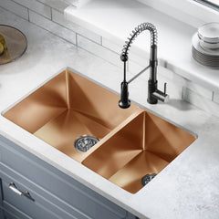 Swiss Madison Rivage 33" x 20" Dual Basin, Undermount Kitchen Sink - SM-KU725 - The Home Selection