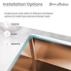 Swiss Madison Rivage 33" x 20" Dual Basin, Undermount Kitchen Sink - SM-KU725 - The Home Selection