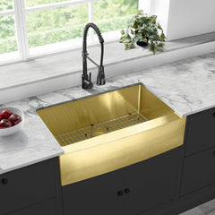 Swiss Madison Rivage 33" x 21" Stainless Steel, Single Basin, Farmhouse Kitchen Sink with Apron - SM-KS758 - The Home Selection