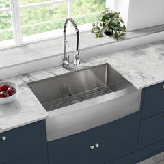 Swiss Madison Rivage 33" x 21" Stainless Steel, Single Basin, Farmhouse Kitchen Sink with Apron - SM-KS758 - The Home Selection