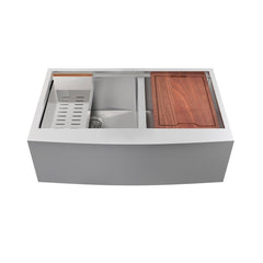 Swiss Madison Rivage 33 x 22 Dual Basin Apron Kitchen Workstation Sink - SM-KS785 - The Home Selection