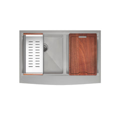 Swiss Madison Rivage 33 x 22 Dual Basin Apron Kitchen Workstation Sink - SM-KS785 - The Home Selection