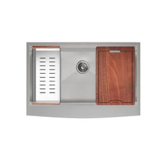 Swiss Madison Rivage 33 x 22 Single Basin Apron Kitchen Workstation Sink - SM-KS780 - The Home Selection