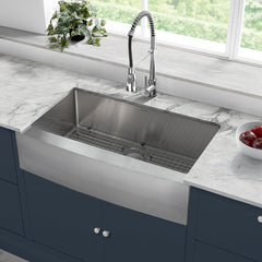 Swiss Madison Rivage 36" x 21" Stainless Steel, Single Basin, Farmhouse Kitchen Sink with Apron - SM-KS761 - The Home Selection