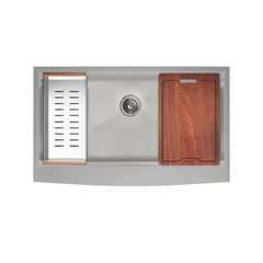 Swiss Madison Rivage 36 x 22 Single Basin Apron Kitchen Workstation Sink - SM-KS786 - The Home Selection