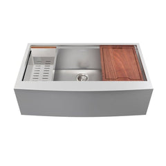 Swiss Madison Rivage 36 x 22 Single Basin Apron Kitchen Workstation Sink - SM-KS786 - The Home Selection