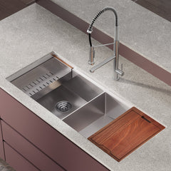 Swiss Madison Rivage 45 x 19 Dual Basin Undermount Kitchen Workstation Sink - SM-KU755 - The Home Selection