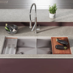 Swiss Madison Rivage 45 x 19 Dual Basin Undermount Kitchen Workstation Sink - SM-KU755 - The Home Selection