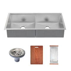 Swiss Madison Rivage 45 x 19 Dual Basin Undermount Kitchen Workstation Sink - SM-KU755 - The Home Selection