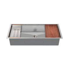 Swiss Madison Rivage 45 x 19 Single Basin Undermount Kitchen Workstation Sink - SM-KU756 - The Home Selection
