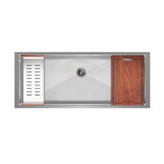 Swiss Madison Rivage 45 x 19 Single Basin Undermount Kitchen Workstation Sink - SM-KU756 - The Home Selection