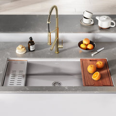 Swiss Madison Rivage 45 x 19 Single Basin Undermount Kitchen Workstation Sink - SM-KU756 - The Home Selection