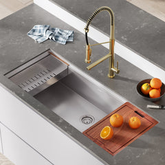 Swiss Madison Rivage 45 x 19 Single Basin Undermount Kitchen Workstation Sink - SM-KU756 - The Home Selection