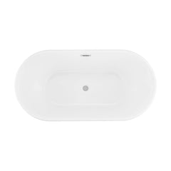 Swiss Madison Santorini 60" Freestanding Tub Glossy White - SM-FB591 - The Home Selection