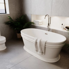 Swiss Madison Santorini 60" Freestanding Tub Glossy White - SM-FB591 - The Home Selection