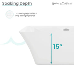 Swiss Madison St. Tropez 60" Freestanding Bathtub - SM-FB569 - The Home Selection