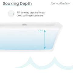 Swiss Madison St. Tropez 67" Freestanding Bathtub - SM-FB579 - The Home Selection