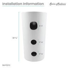 Swiss Madison St. Tropez Circular One-Piece Pedestal Sink - SM-PS310 - The Home Selection