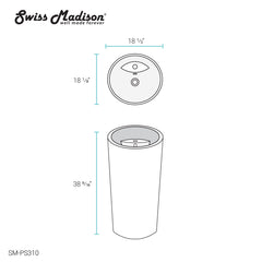 Swiss Madison St. Tropez Circular One-Piece Pedestal Sink - SM-PS310 - The Home Selection