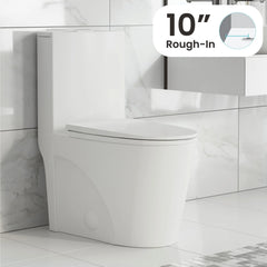 Swiss Madison St. Tropez One-Piece Elongated Toilet, 10" Rough-In 1.1/1.6 gpf - SM-1T274 - The Home Selection