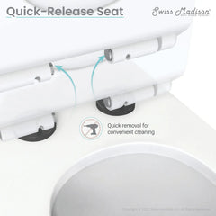 Swiss Madison St. Tropez One Piece Elongated Toilet Side Flush 1.28 gpf, Black Hardware - SM-1T253HB - The Home Selection