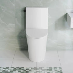 Swiss Madison St. Tropez One Piece Elongated Toilet Side Flush 1.28 gpf, Black Hardware - SM-1T253HB - The Home Selection