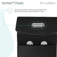 Swiss Madison St. Tropez One-Piece Elongated Toilet Vortex™ Dual-Flush 1.1/1.6 gpf - SM-1T254 - The Home Selection