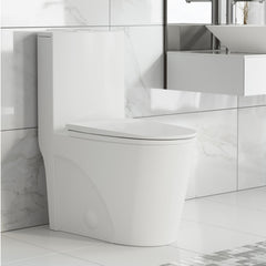 Swiss Madison St. Tropez One-Piece Elongated Toilet Vortex™ Dual-Flush 1.1/1.6 gpf - SM-1T254 - The Home Selection