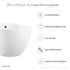 Swiss Madison St. Tropez Wall Hung Bidet - SM-BD226 - The Home Selection