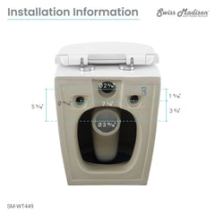 Swiss Madison St. Tropez Wall-Hung Elongated Toilet Bowl - SM-WT449 - The Home Selection